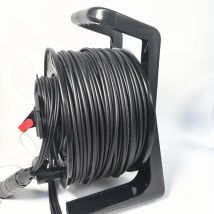 TPU field armor single-mode, 2/4/6/8/12 core,fiber optic,patch cord, LC-LC,With PCD235 Reel and Protective Cover,100m