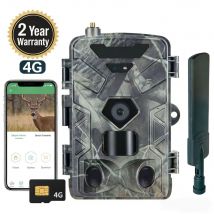 Cámara de Caza Celular Inalámbrica HC801PRO 30MP con Servicio en la Nube Gratuito, Transmisión en Vivo 4K y 4G para Vigilancia de Vida Silvestre