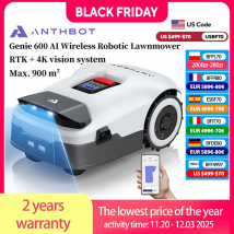 Tosaerba robotico wireless Anthbot Genie600/Genie3000 AI Max. Robot tosaerba RTK con banda a frequenza completa da 900 m2 + 4 telecamere