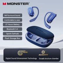 Monster XKO07 cuffie sportive Wireless TWS Bluetooth 5.3 auricolari con riduzione del rumore suono Surround Gaming EarHook standby lungo