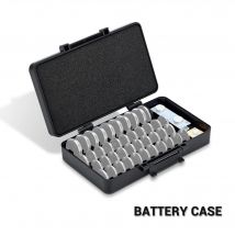 Münzbatteriebox mit 42 Steckplätzen für CR2016, CR2025, CR2032, CR2320, CR2325, CR2330, CR2335, CR2354, CR2412, CR2430, CR2450 Knopfbatterien