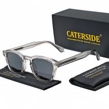 CATERSIDE Retro Kleine Runde Sonnenbrille für Herren Punk Propionat Luxusmarken-Design Sonnenbrillen für Damen Business Party Eyewear UV400