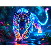 Leuchtender Leopard 5D DIY Diamant Malerei Kreuzstich Kunst Mosaik Volle Runde Stickerei Home Decor Wand Kunst Geschenk