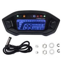 Universal Motorrad LCD Digital 13000 U/min Tachometer Hintergrundbeleuchtung Motor Fahrzeug für 2-4 Zylinder Kilometerzähler 7 Farben Einstellen