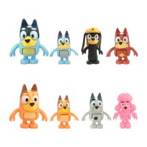 8Pcs Bluey And Bingo Figurka Anime Zabawka Śliczne Ruchome Przeguby PVC Figurka akcji Model Lalki Dzieci Urodziny Dekoracja Tortu Zabawki Prezenty
