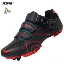 Scarpe da mountain bike Scarpe da ciclismo da uomo Scarpe da MTB Fibbia a cricchetto rapida compatibile con pedale del sistema SPD per interni ed esterni Mo