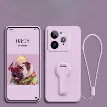 Custodia con supporto per cordino in silicone liquido per Realme GT 7 GT 7T Custodia protettiva morbida antiurto per telefono per Realme GT 7T