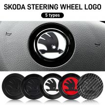 ABS Car Steering Wheel Sticker Badge Decoration Accessories For Skoda Superb Octavia Rapid Kodiaq Kamiq Karoq Fabia VRS Yeti A7
