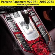 Adatto per adesivi interni 970 971, pellicola in carbonio forgiato per cambio di controllo centrale per Porsche Panamera 2010-2023