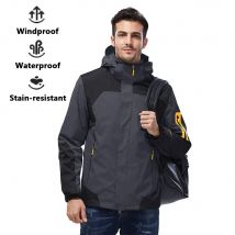 Herren-Outdoor-Jacken, Windjacke, wasserdicht, hochwertig, modisch, Farbblock-Mantel, Passform, Reißverschluss, städtische Pendler-Outwear für Herren