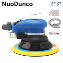 NuoDdunco 5 Zoll/6 Zoll pneumatischer Exzenterschleifer Luftpolierer 125 mm/150 mm Luftvakuumschleifer zum Polieren von Autos, Metall und Holz