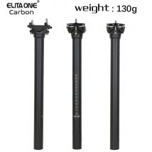 ELITA ONE Tija de sillín de fibra de carbono para MTB/bicicleta de carretera 27,2/30,9/31,6 mm de diámetro ligera 130 g