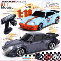 Skymaker LDRC 1/18 RC Drift Car LD1898 911 Modalità 2.4GHz con giroscopio su strada Body Shell in lega Auto da corsa per regali per bambini