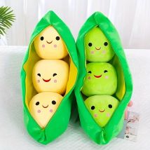 Nette Plüsch Erbsen Gefüllt Pflanze Spielzeug Kreative Erbse Kinder Kawaii Puppe Bean Baby Kissen Kissen Mädchen Geschenk