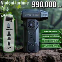 Soplador de chorro Turbo X11Pro, Motor sin escobillas de 990000RPM, potente soplador de aire, velocidad del viento, 75 m/s, 10000mAh, Kit de vacío de ventilador Turbo violento