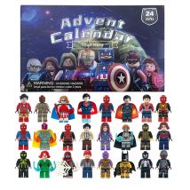 Calendario de Adviento de Marvel, figura de acción de PVC, modelo 24 unids/set, calendario de Adviento de Navidad, juguetes de cuenta atrás, regalo para niños