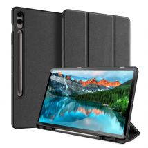 Custodia per tablet DUX DUCIS con supporto a tre ante per Samsung Tab S10 Ultra, S9 Plus, S9 Fe Plus, S6Lite con supporto per penna stilo e sveglia automatica