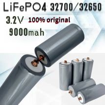 100 % Original 32650 9000 mAh 3,2 V Lifepo4 wiederaufladbare Batterie, professionelle Lithium-Eisenphosphat-Power-Batterie mit Schraube