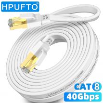 HPUFTO cavo Ethernet ad alta velocità Cat 8 40Gbps 2000MHz cavo di rete RJ45 cavo Internet per PC Router Laptop Cat8 Patch Cable
