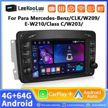 LeeKooLuu 4G Ram Android Radio de coche para Mercedes Benz CLK W209 C209 W168 W203 W463 Vito Viano 1998-2006 Carplay GPS estéreo WIFI