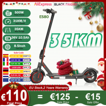 ES80/M365 X1 Scooter Elettrico 36V 10.5Ah 500W Motore 35KM Lungo Raggio 31KM/H 8.5 Pollici Pneumatici Solidi Pieghevole Smart APP EScooter