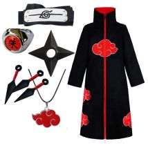 Popular game Ninja Hokage cosplay costume in black and white, with Itachi Akira organizing the fourth generation cape new