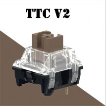 TTC Mute Silent Brown V2 V3 interruttore tattile 3pin 55g interruttori per tastiera meccanica lubrificazione di fabbrica a prova di polvere per Gamer