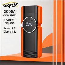 GKFLY 16000mAh Avviatore di emergenza per auto 2000A 12V Uscita Caricatore di avviamento di emergenza portatile per dispositivo di avviamento batteria booster per auto