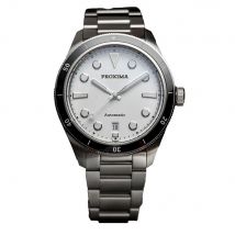 Proxima PX1697 39mm Men Watch White Enamel Dial Bubble Sapphire PT5000 SW200 Automatic Mechanical Vintage Watches 20Bar Luminous