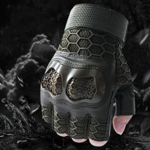 Männer Half Finger Taktische Handschuhe Kampf Jagd Hard Shell Schützende Fingerlose Anti-skid Tragen-beständig Gloear-beständig Handschuhe