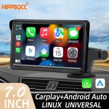 HIPPBQCC 7 zoll Auto Radio CarPlay Android Auto Multimedia Video Player Tragbare Touchscreen Mit USB AUX Für Rückfahrkamera