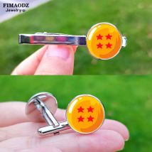 I più nuovi gemelli con sfere a 7 stelle per uomo Gemelli con cupola in vetro di alta qualità per camicia da fidanzato Bottoni con drago anime lupo