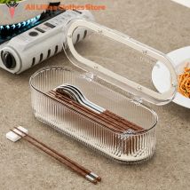 Haushalts staub dichte Essstäbchen Box mit Deckel Küche und Restaurant Löffel Gabel Besteck Aufbewahrung sbox Licht Luxus transparent