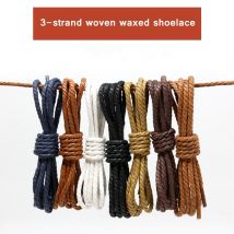1Pair Shoelce Casual Leather Shoelaces Waxed Round shoe laces Shoestring Sport Shoes Cord Ropes 60/90/120/150CM P-4