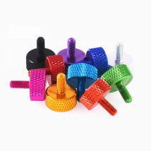 5pcs M3 M4*6/8/10/12/16 Aluminum Alloy Knurled Thumb Screw  Hand Tighten screws Bolts Anodized 11 colors
