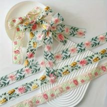 1 Yard Band Blume bestickte Spitze handgemachte DIY Kleidung Spitze Stoff Zubehör 4,6 cm Breite