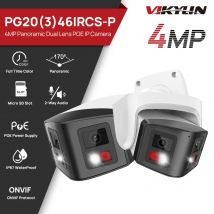Vikylin 4mp 4mm doppio obiettivo di videosorveglianza 180 ° telecamera panoramica per hikvision compatibile personale e veicolo di rilevamento bidirezionale audio prigione responsabile nutrizione Poe