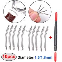 1,5 1,8 mm Durchmesser Uhrenarmbänder Verbindungsstift 10 Stück gebogene Federstege 316L Edelstahl gebogene Armbänder Links 18/20/22/24 mm