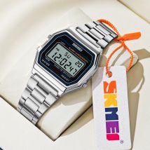 Skmei Luxus Sport Digitale Armbanduhr Männer Edelstahl Chrono Top Marke Uhren Hintergrundbeleuchtung Display 3Bar Wasserdicht Reloj Hom