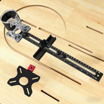 Router Milling Groove Bracket 3 in 1 Metric & Inch, Aluminum Router Base Woodworking Cutting and Milling Circular Auxiliary Tool
