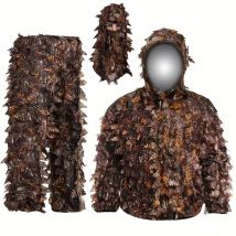 Bionic Jagged Leaf Camo Ghillie Suit Hood – 3D-Tarnung für Jagd, Vogelbeobachtung und Fotografie, leichte Outdoor-Ausrüstung