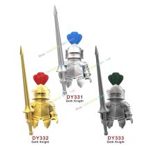 Colori multipli Cavalieri medievali Supporti Cavallone da guerra Armatura Cavallo Spada Casco Action Figures Building Block Giocattoli per bambini Regali di Natale
