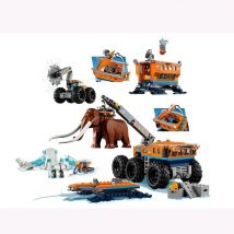 City Series Building Blocks ‌Arctic Mobile Exploration Base‌ Mammoth Children Gift Assembly Toy