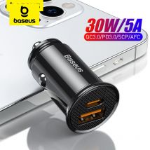 Baseus 30W caricabatteria da auto USB Quick Charge 4.0 3.0 FCP SCP USB PD per Xiaomi iPhone 12 13 14