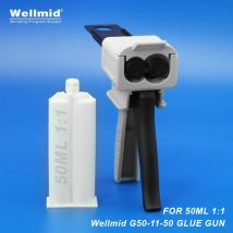 50ml 1:1 Epoxy Adhesives Dispensing Gun 2K Kit Portable Double Tube Mixing Dispenser Loctite ARALDITE 3M Cartridges AB Glue Gun