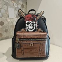 Mochila Disney Caribbean Pirates 6 Capitán Jack para chica, mochila de cuero PU, bolsos con doble correa para mujer, regalos de navidad