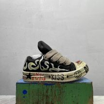 Bemerkung Original Designer Maßgeschneiderte handgemachte echtes Leder Hand Graffiti Mage Lace Little Chubby Trainer Freizeitstiefel