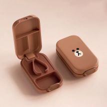 New Pill Cutter with Invisible Storage Box Portable 2 in 1 Mini Drug Tablet Dustproof Divider Organizer Medicine Splitter Holder