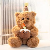 Anime-Plüschtier, 40/50 cm, niedliche gefüllte Geburtstagsbärenpuppe, weiches Weihnachts-Erntedankfest-Geschenk, ideale süße Bärenpuppe