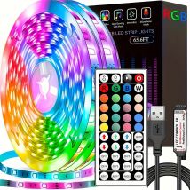Taśmy LED z pilotem 44-klawiszowym 1m 5m 10m 20m RGB do dekoracji ścian, pokoju, domu, sypialni, na imprezę, jako podświetlenie TV